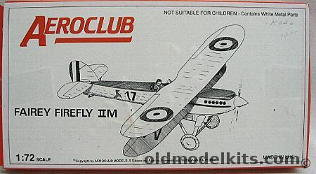 Aeroclub 1/72 Fairey Firefly IIM - Belgian Air Force plastic model kit